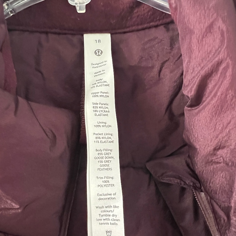 lululemon athletica Womens Plum/Burgundy Jacket